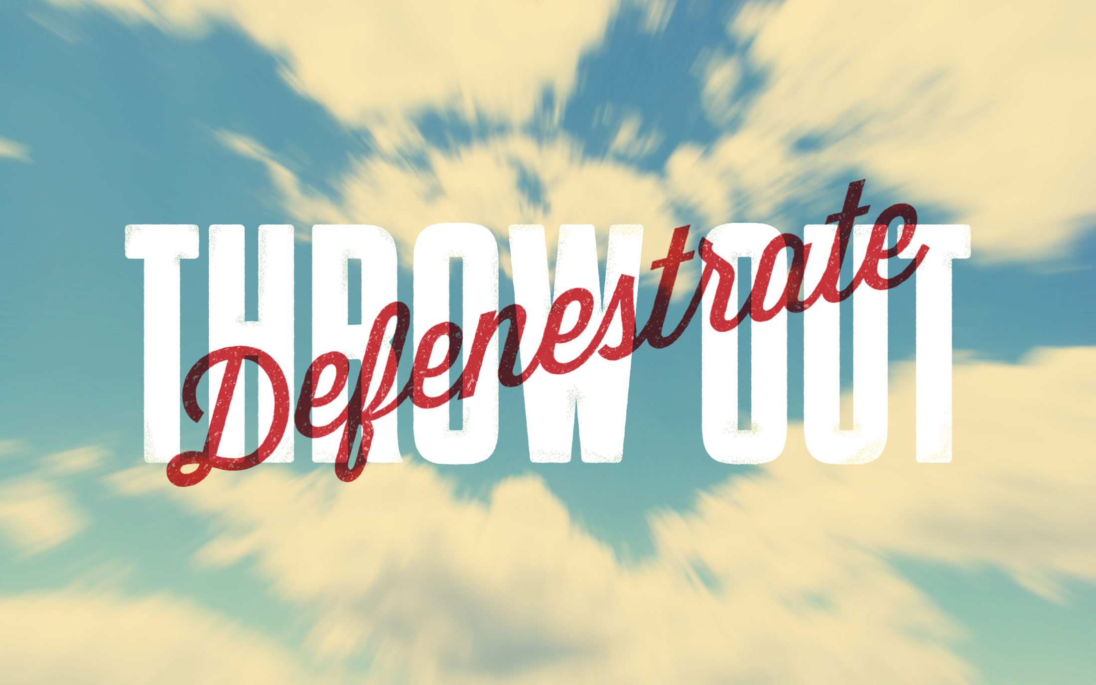 Word of the Week Typography - Defenestrate